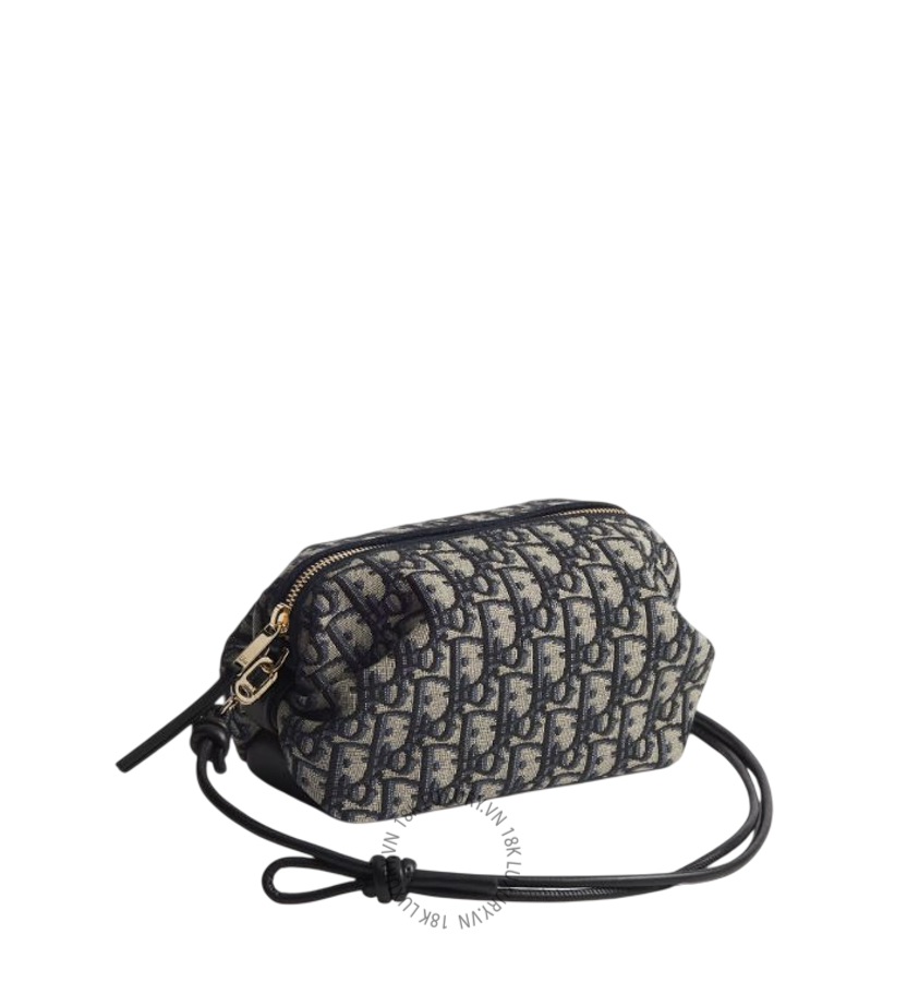Túi Xách Dior Bow Pouch Blue Dior Oblique Jacquard S3900OTZQ_M928 RMTM022