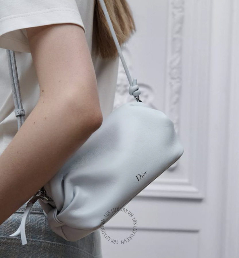 Túi Xách Dior Bow Pouch Ice Blue Supple Lambskin S3900PQWC_M39Z RMTM019