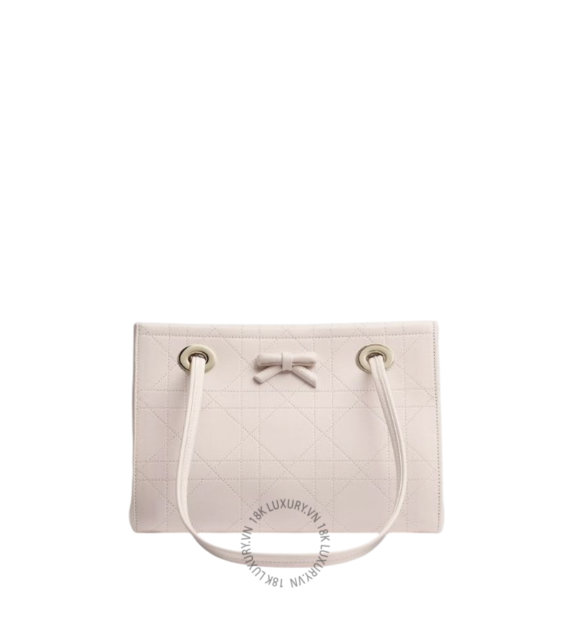 Túi Xách Dior Qixi Small Dior Promenade Ballet Pink Flat Cannage Calfskin Shopping Bag M1410OHST_M912 AMXM022