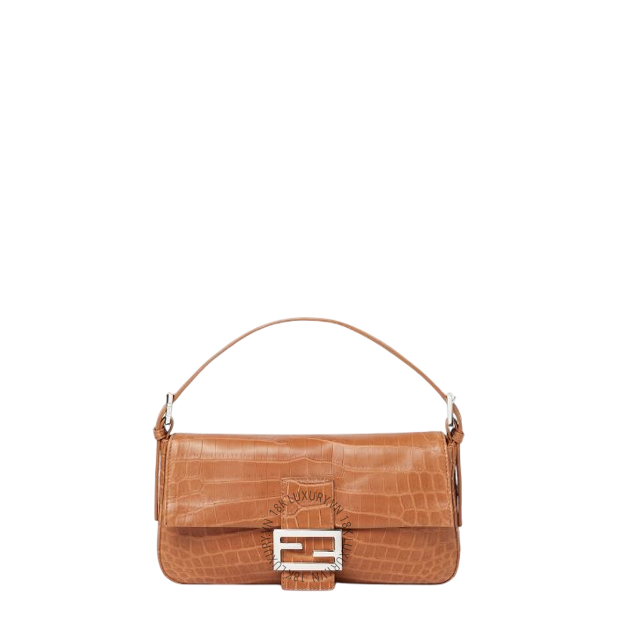 Túi Xách Fendi Baguette 26424 Camel-color brushed crocodile leather bag 8BR850B16LF0QB8 FND061
