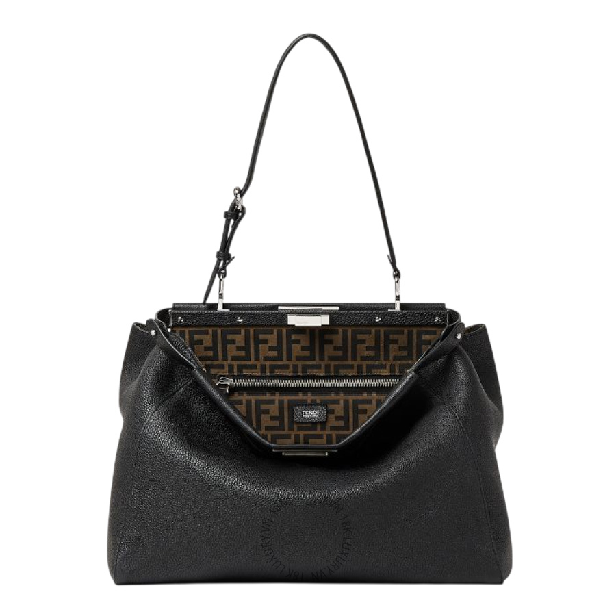 Túi Xách Fendi My Peekaboo Large Black Cuoio Romano leather and FF split-leather bag 7VA700B1E7F0RQ5 FND210