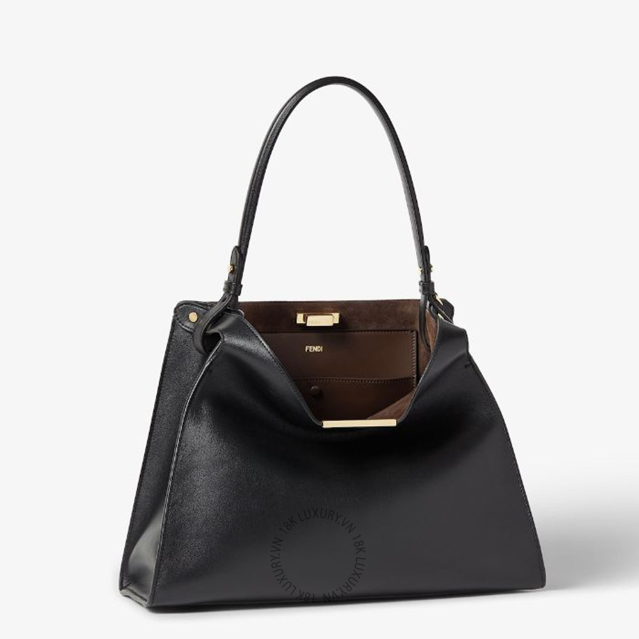 Túi Xách Fendi Way Medium Black leather and chocolate suede bag 8BN368AWPFF1DDQ FND102 14 Túi Xách Fendi Way Medium Black leather and chocolate suede bag 8BN368AWPFF1DDQ FND102