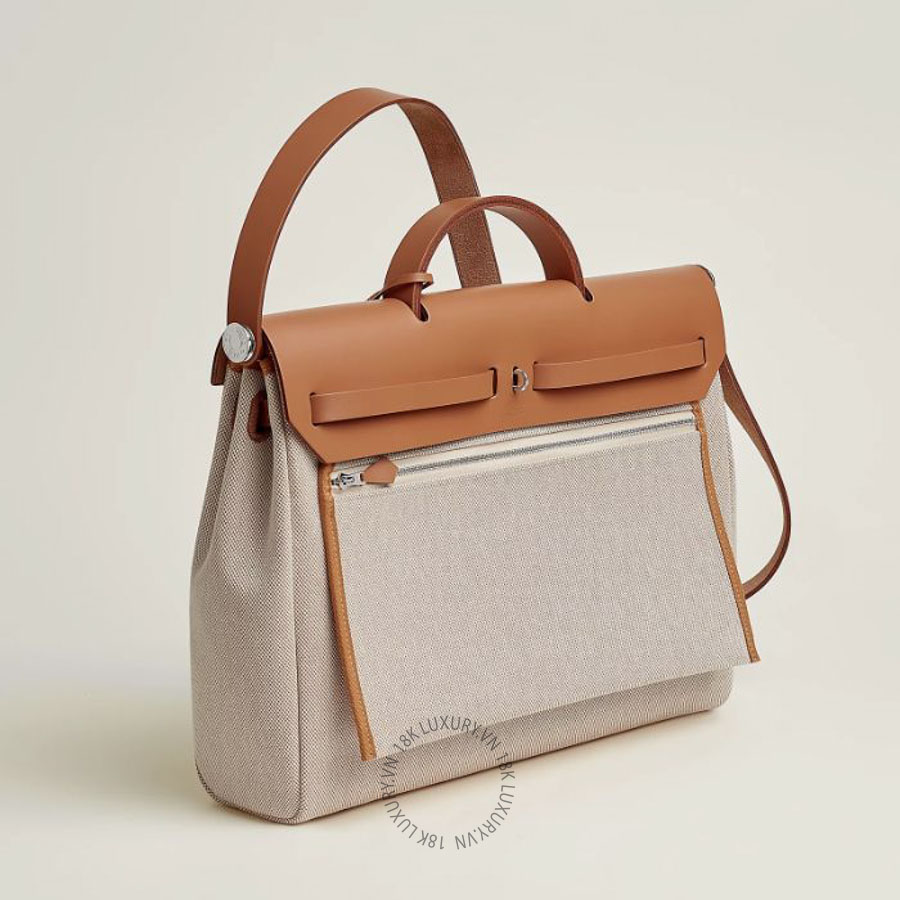 Túi Xách Hermes Herbag Messenger 39 bag Écru / Beige / Naturel Sable H084623CKAF MHM019 10 Túi Xách Hermes Herbag Messenger 39 bag Écru / Beige / Naturel Sable H084623CKAF MHM019