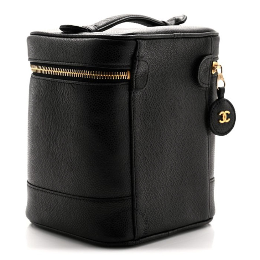 Túi Xách Hộp Chanel Caviar Vanity Cosmetic Case Black CDBC746