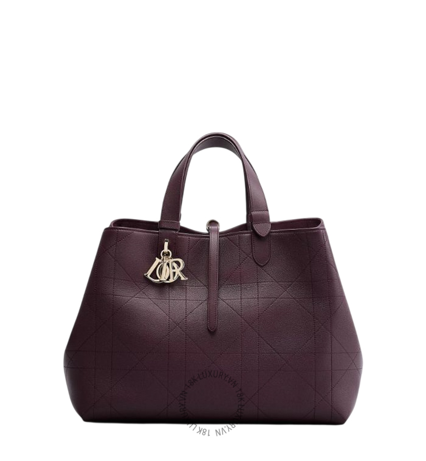 Túi Xách Large Dior Toujours Bag Deep Amaranth Flat Macrocannage Calfskin M2820OHJS_M42R AMXM017
