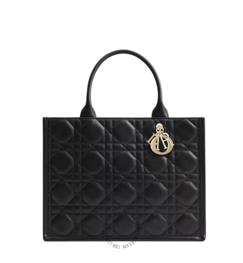 Túi Xách Medium Dior Book Tote Black Macrocannage Calfskin M1324OWHP_M900 AMXM301