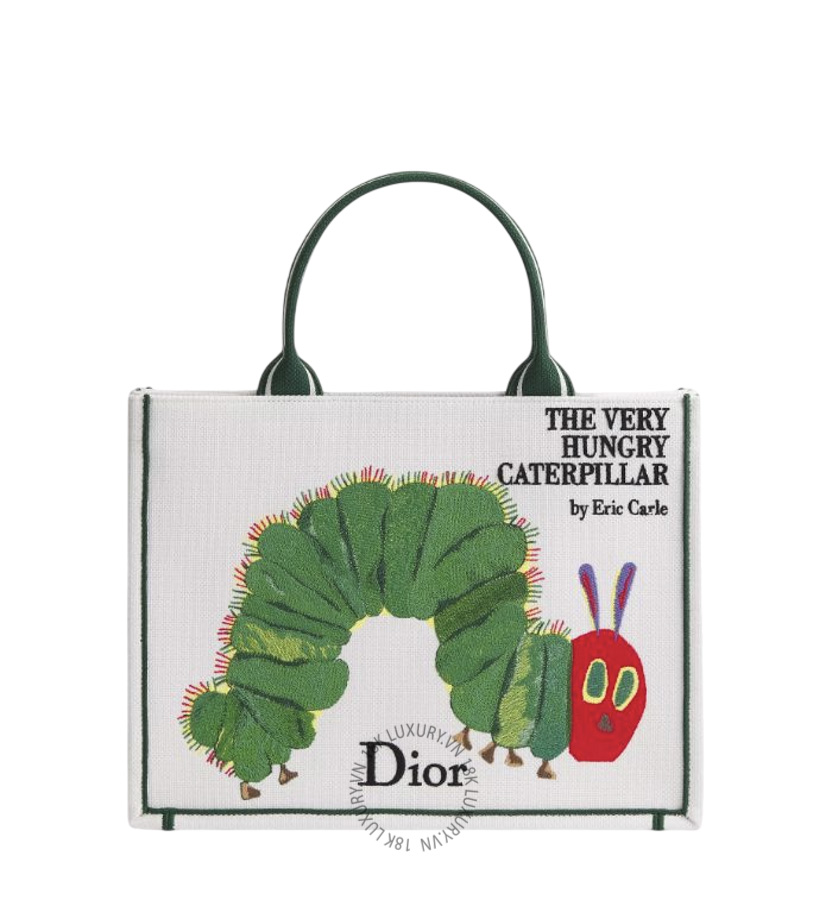 Túi Xách Medium Dior Book Tote with Strap Multicolor Book Cover Embroidery M1354PEUG_M50E AMXM181