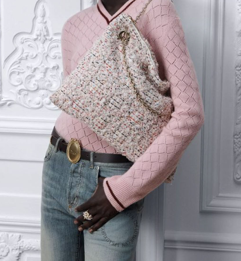 Túi Xách Medium Dior Milly-La-Forêt Multicolor Macrocannage Tweed Bag M1415OUTN_M941 AMXM081