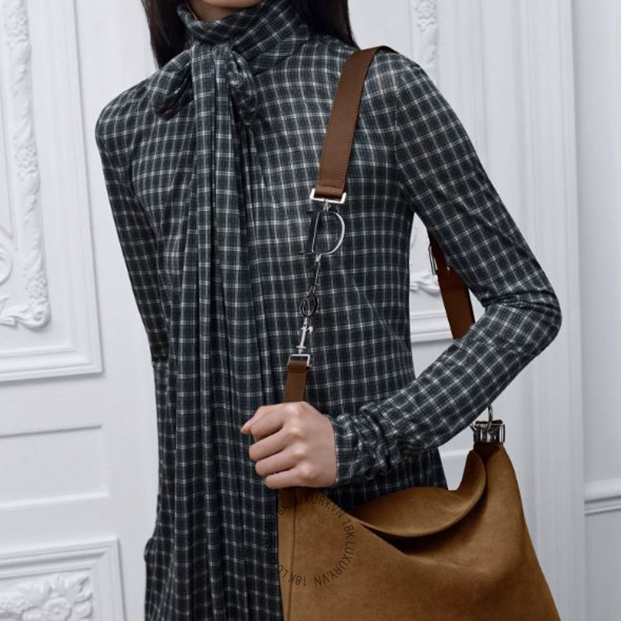 Túi Xách Medium Diorly Bag Golden Saddle Suede Calfskin M1412PHJX_M44M AMXM092