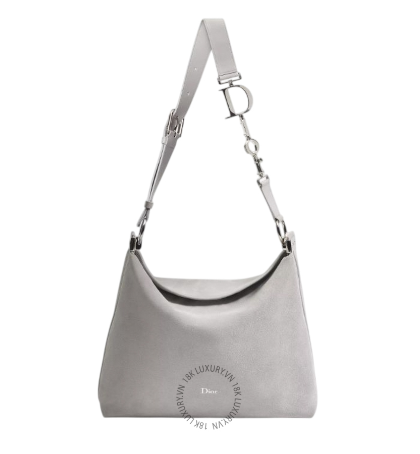 Túi Xách Medium Diorly Bag Gray Suede Calfskin M1412PHJX_M79G AMXM067