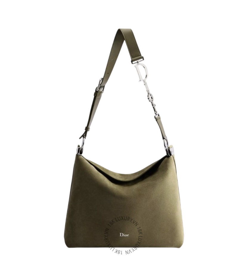 Túi Xách Medium Diorly Bag Khaki Suede Calfskin M1412PHJX_M98H AMXM331