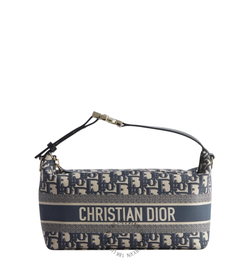 Túi Xách Medium DiorTravel Nomad Pouch Blue Dior Oblique Technical Fabric S5554OTZN_M928 RMTM152
