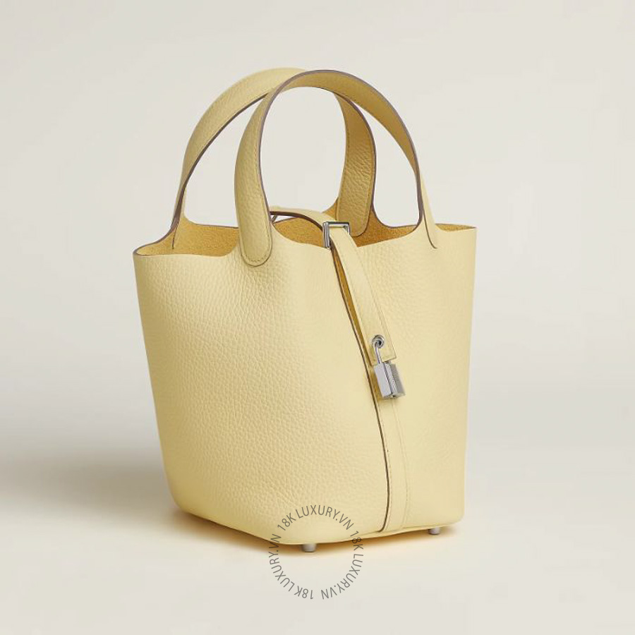 Túi Xách Mini Hermes Picotin Lock 18 bag Vanille H056289CKY1 MHM007
