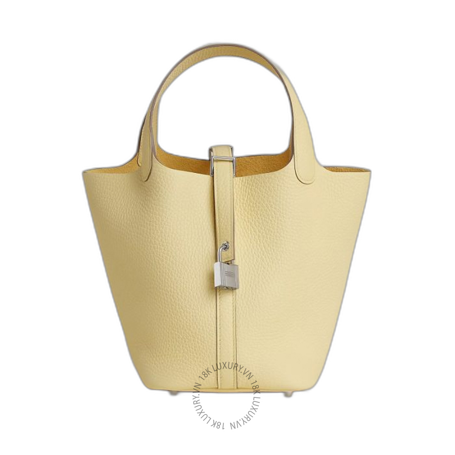 Túi Xách Mini Hermes Picotin Lock 18 bag Vanille H056289CKY1 MHM007