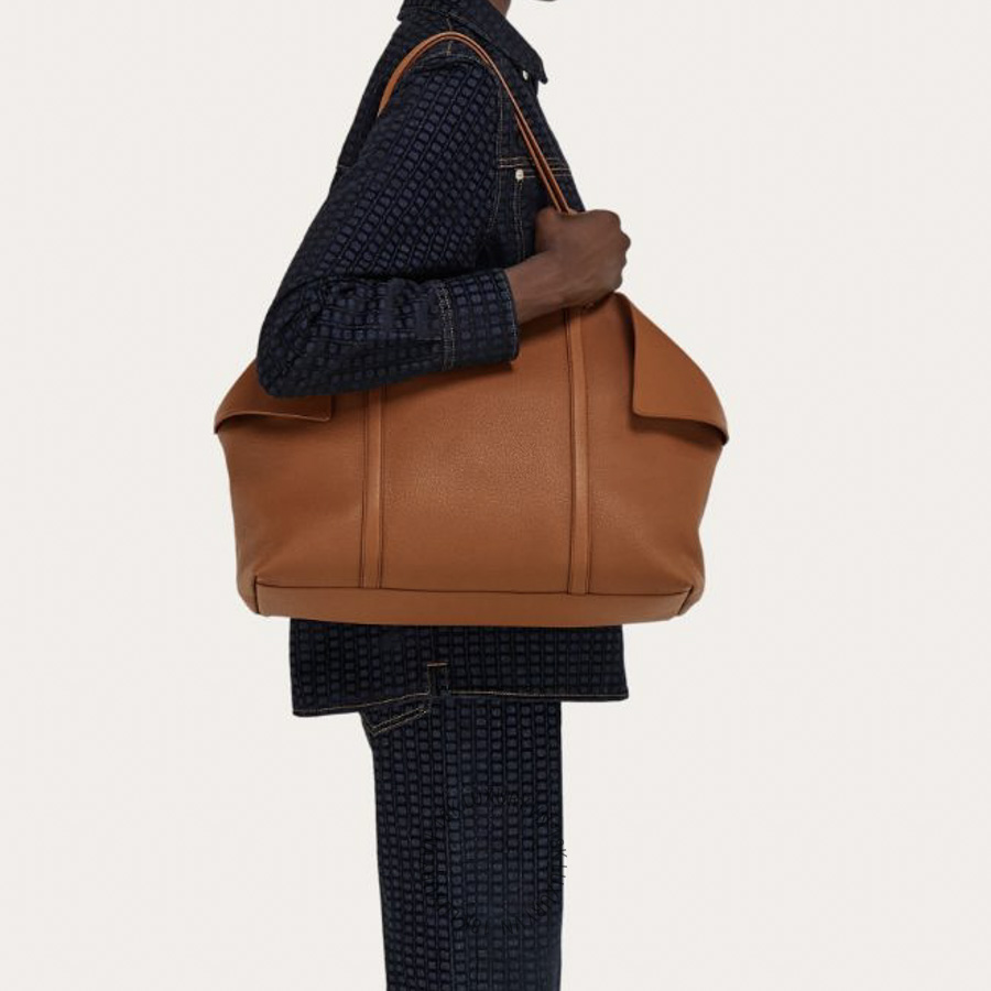 Túi Xách Salvatore Ferragamo Folded tote bag (L) natural brown 21A452789589 MTRK044