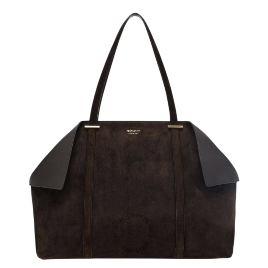 Túi Xách Salvatore Ferragamo Folded tote bag (L) Testa di Moro 21A452789602 MTRK043