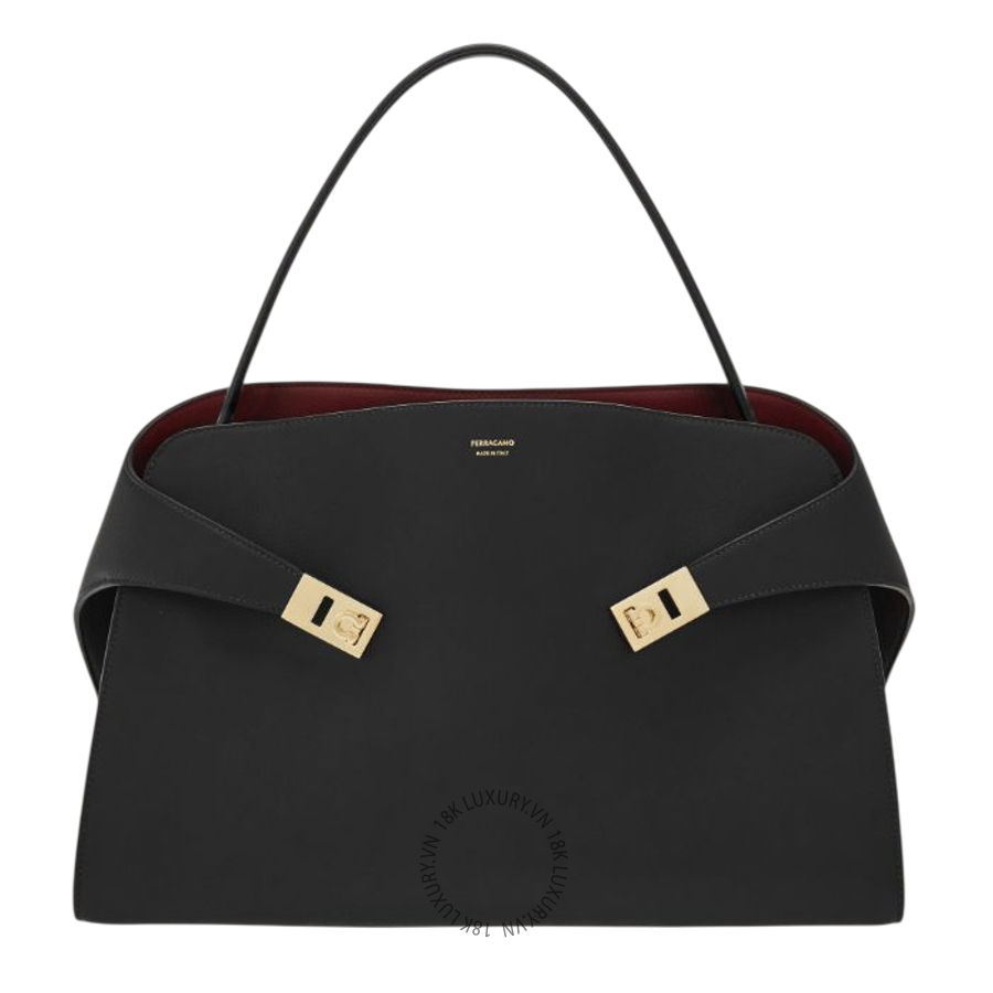 Túi Xách Salvatore Ferragamo Hug Soft bicolor shoulder bag (L) black 219939781693 MTRK221
