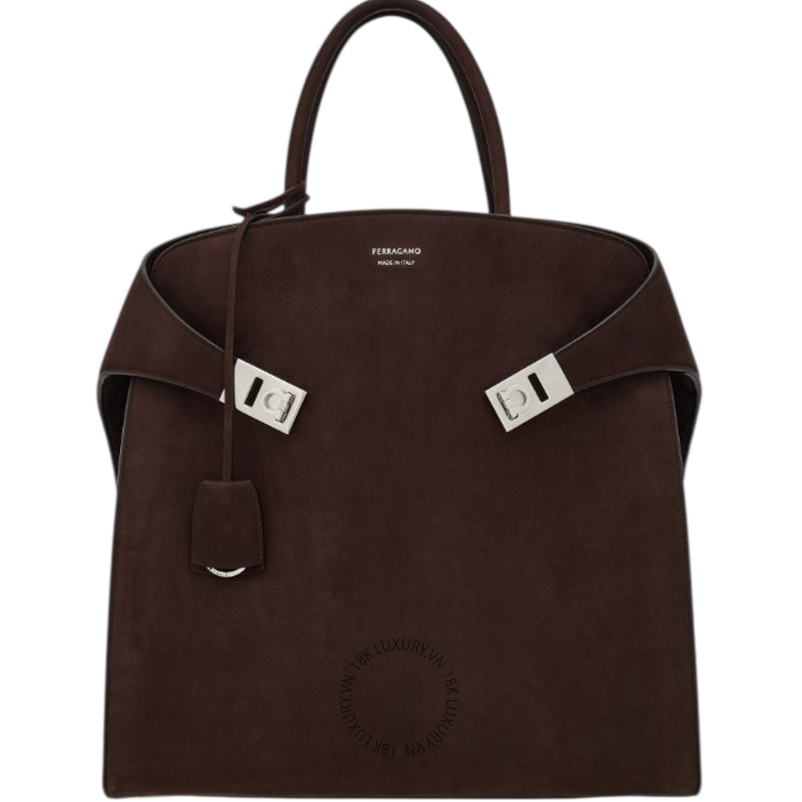 Túi xách Salvatore Ferragamo hug tote bag testa di moro 241666784595 PUCH040