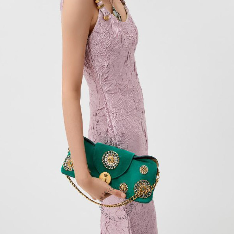 Túi Xách Versace Vivian Embroidered Suede Clutch 1024860-1A18583_DTU_UNICA_1GV4J VSC087