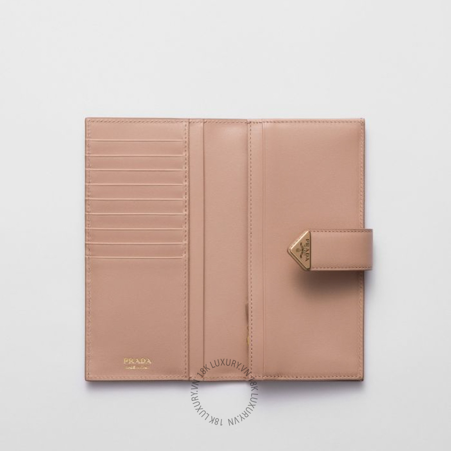 Ví Dài Prada Large Saffiano and smooth leather wallet 1MV025_2DYG_F0236 PRV149