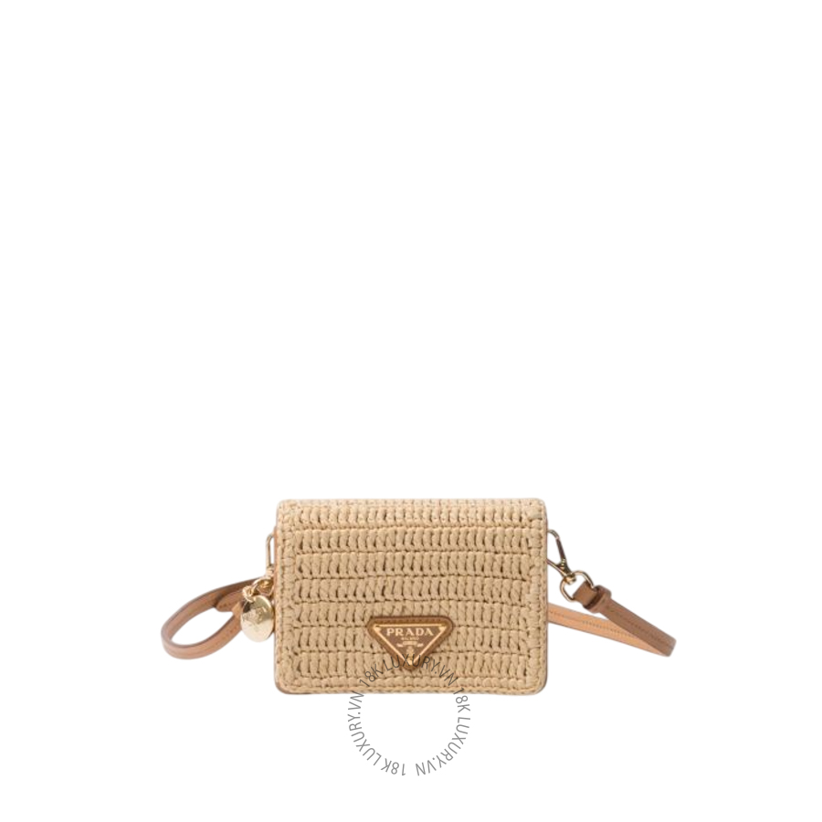 Ví Đeo Chéo Prada Crochet card holder with shoulder strap 1MR024_2CYC_F0018 PRV088
