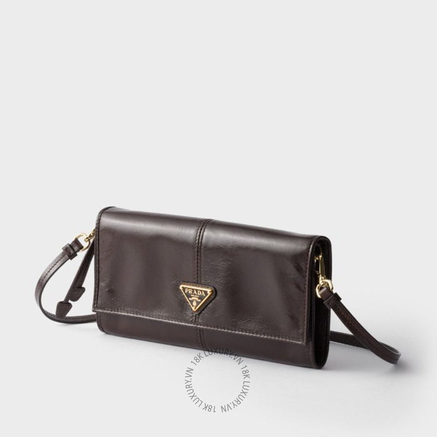 Ví Đeo Chéo Prada Leather wallet with shoulder strap 1MT036_2CYR_F0003 PRV008