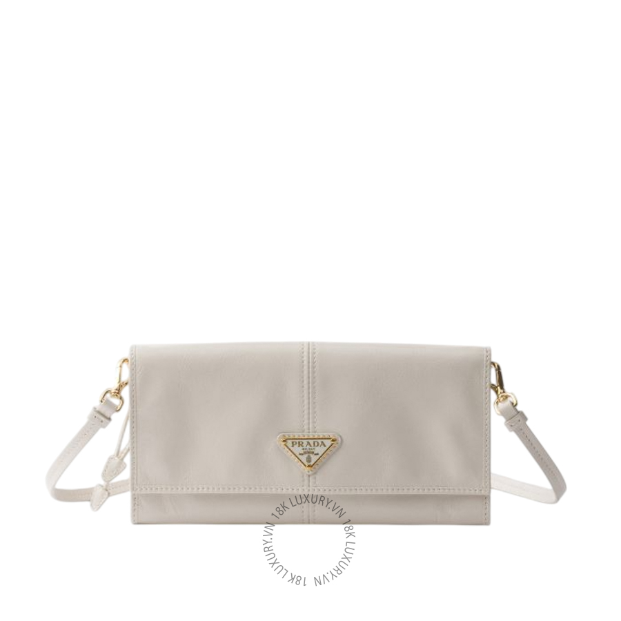Ví Đeo Chéo Prada Leather wallet with shoulder strap 1MT036_2CYR_F0009 PRV037