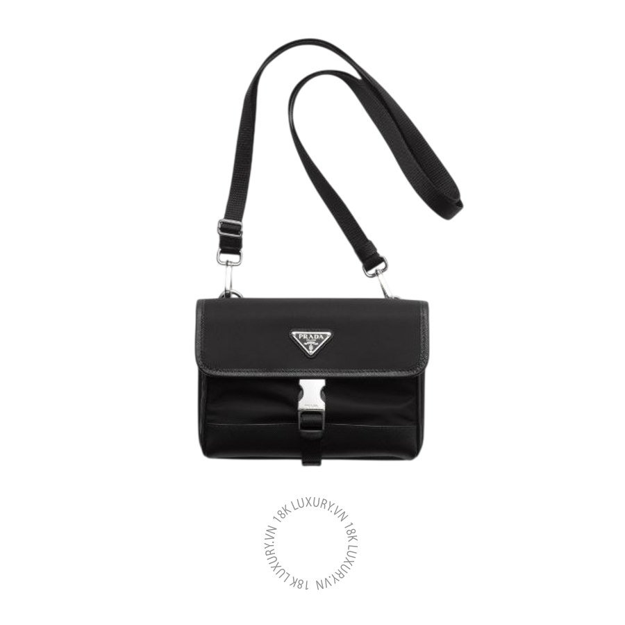 Ví đeo chéo Prada Re-Nylon and Saffiano leather smartphone case 2ZH108_2DMH_F0002 NVPR085
