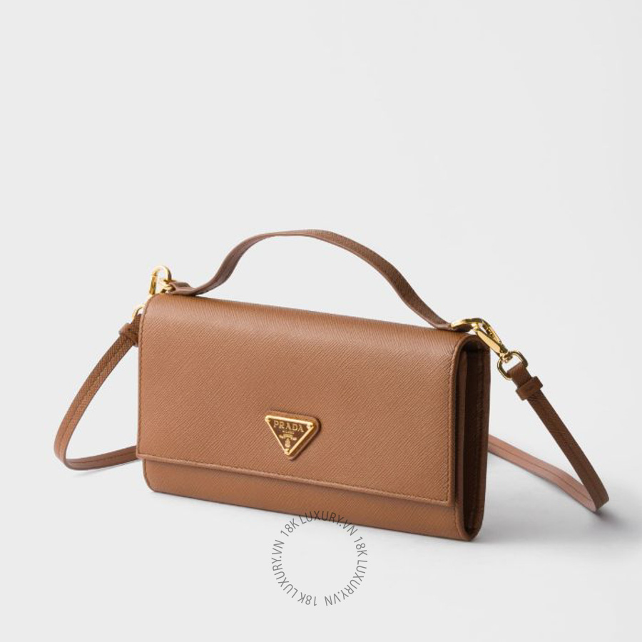 Ví Đeo Chéo Prada Saffiano leather wallet with shoulder strap 1MT042_QHH_F0046 PRV029