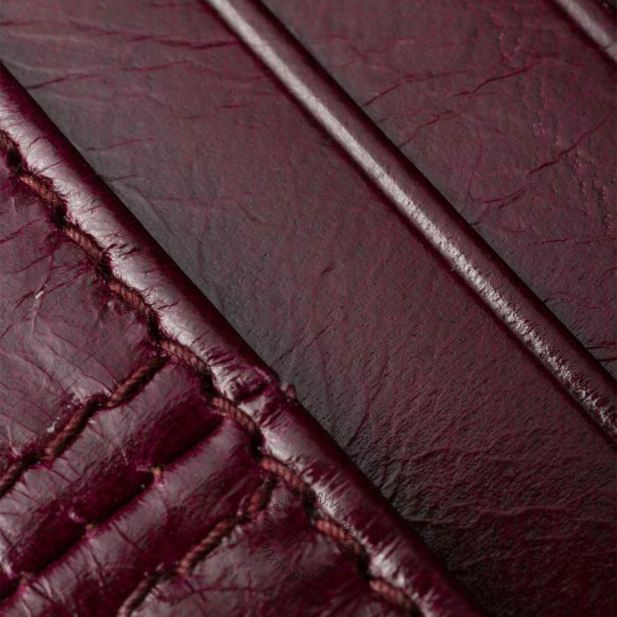 Ví Đựng Thẻ Prada Leather card holder màu đỏ tía burgundy 1MC025_2CYR_F0007 PRV055