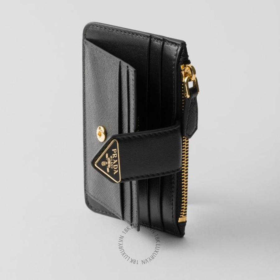 Ví Đựng Thẻ Prada Saffiano and smooth leather card holder 1MC038_2DYG_F0002 PRV150