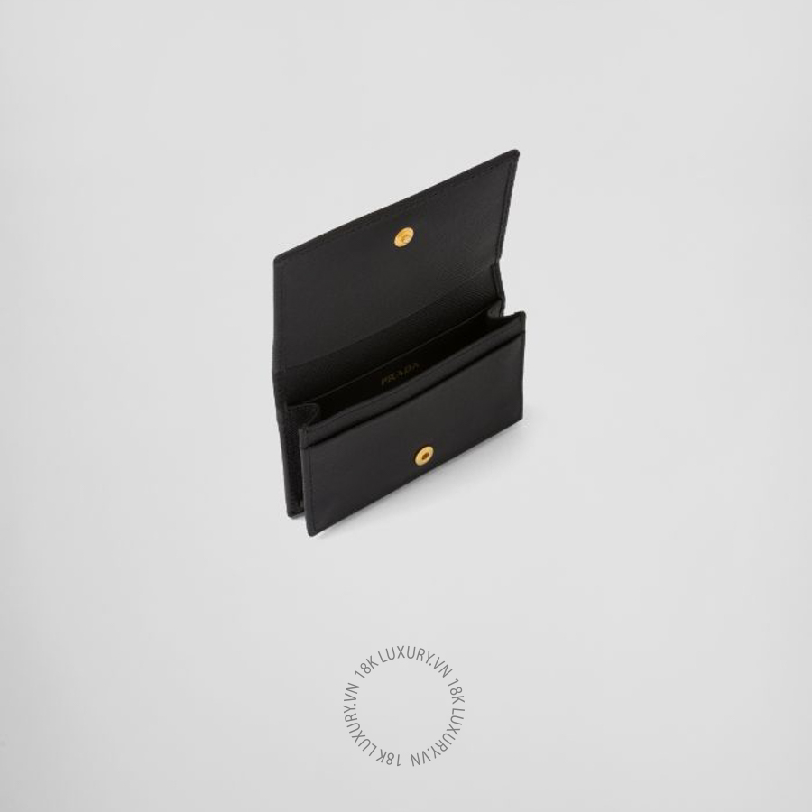 Ví Đựng Thẻ Prada Saffiano Leather Card Holder 1MC122_QWA_F0002 PRV136