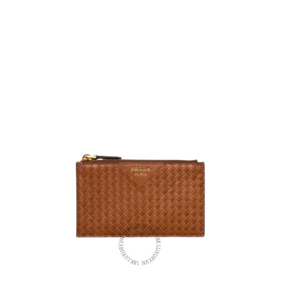 Ví Đựng Thẻ Prada Woven madras leather card holder 1MC086_2BE1_F0046 PRV063