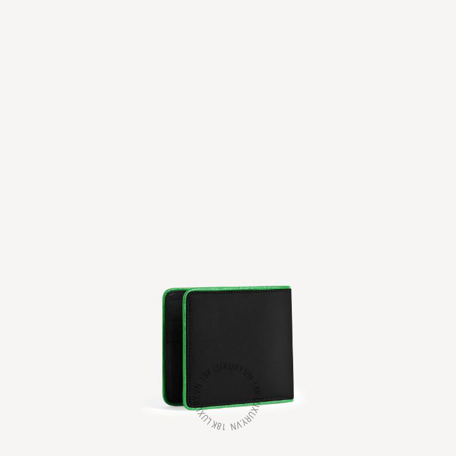 Ví Ngắn Balenciaga Men's Biker Square Folded Wallet in Black 8670542ACF21038 BCA381