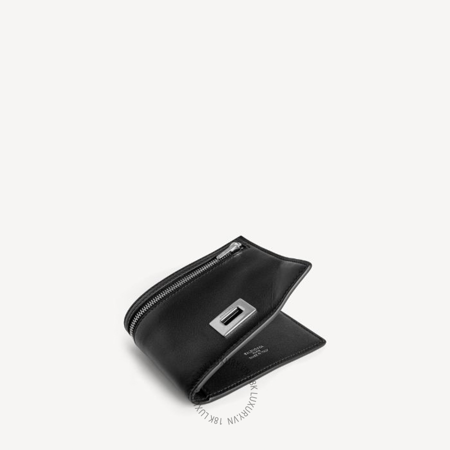 Ví Ngắn Balenciaga Men's Rodeo Square Folded Wallet in Black 8225942ABLV1000 BCA405