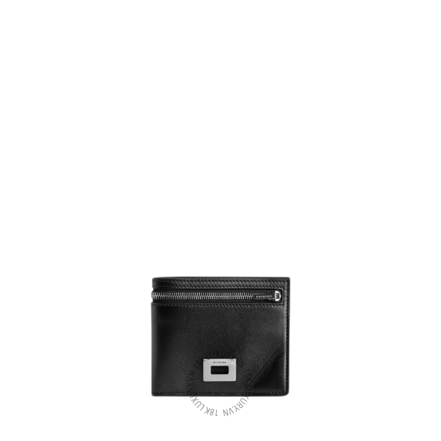 Ví Ngắn Balenciaga Men's Rodeo Square Folded Wallet in Black 8225942ABLV1000 BCA405