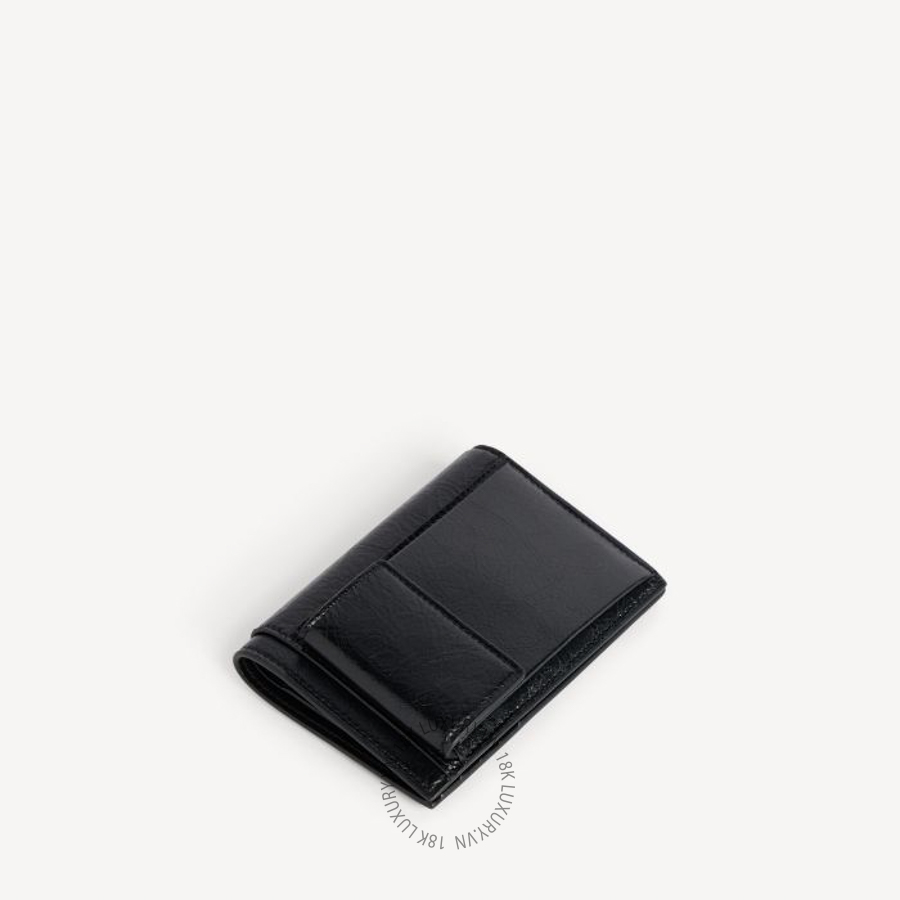 Ví Ngắn Balenciaga Men's Superbusy Vertical Bifold Wallet in Black 8731332AA9Z1000 BCA351