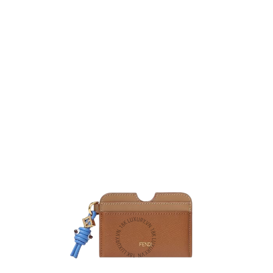Ví Ngắn Fendi FF Diamonds Card Case Sellier brown leather card case 8M0562B141F1URW FND363