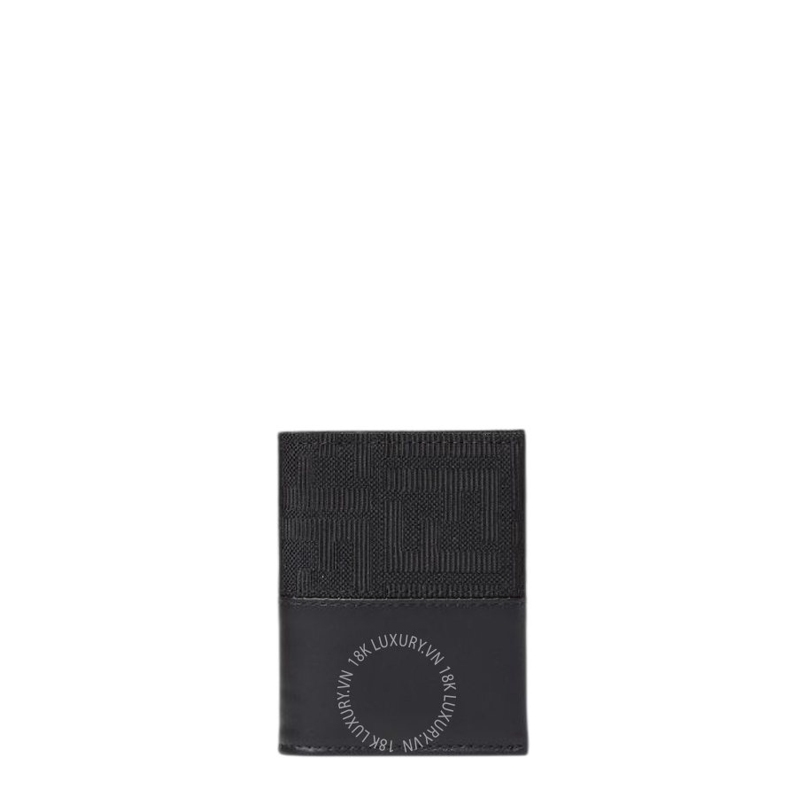 Ví Ngắn Fendi FF Jacquard Card Holder Black FF Zucca jacquard and leather card holder 7M0396B139F0QA1 FND319