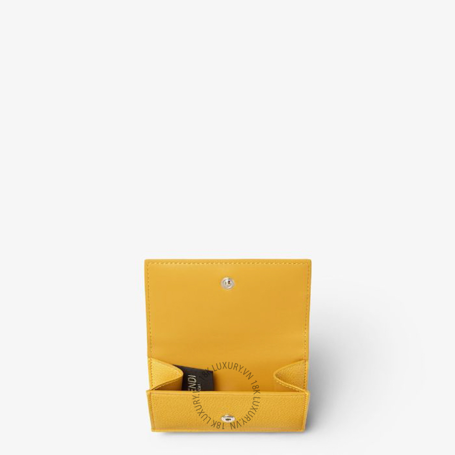 Ví Ngắn Fendi FF Mini Trifold Yellow leather wallet 8M0584B089F0VNL FND350