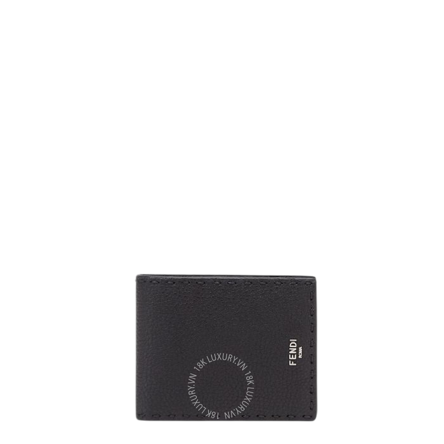 Ví Ngắn Fendi Selleria Wallet Black leather bi-fold wallet 7M0194AP3BF0GXN FND288