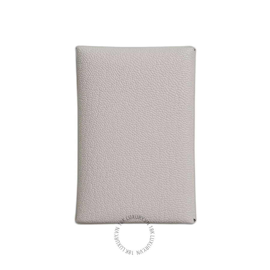 Ví Ngắn Hermes Calvi card holder Gris Perle H044166CK80 MHM151