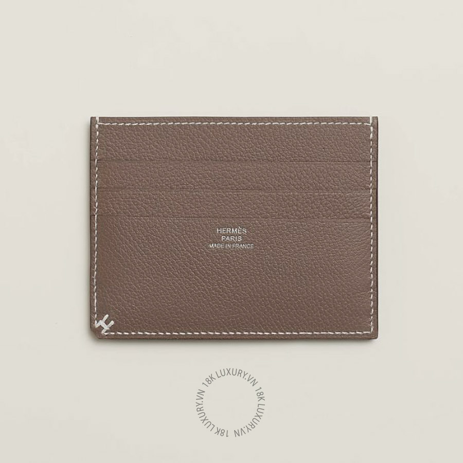 Ví Ngắn Hermes H Sellier card holder Étoupe H084991CA18 MHM201