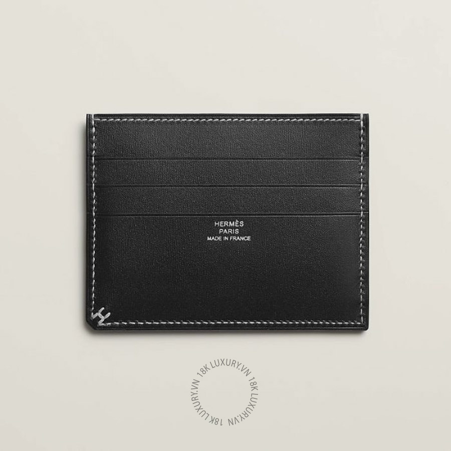 Ví Ngắn Hermes H Sellier card holder Noir H084988CA89 MHM202