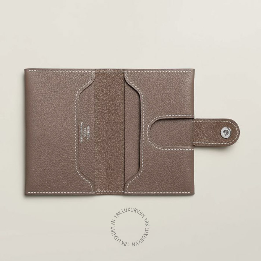 Ví Ngắn Hermes R.M.S card holder Étoupe H088006CK18 MHM195