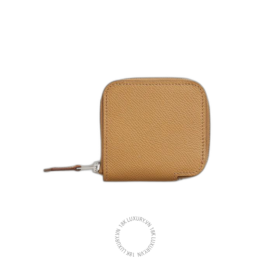 Ví Ngắn Hermes Silk'In change purse Biscuit / Bleu Jean / Capucine H087543CKAB MHM185