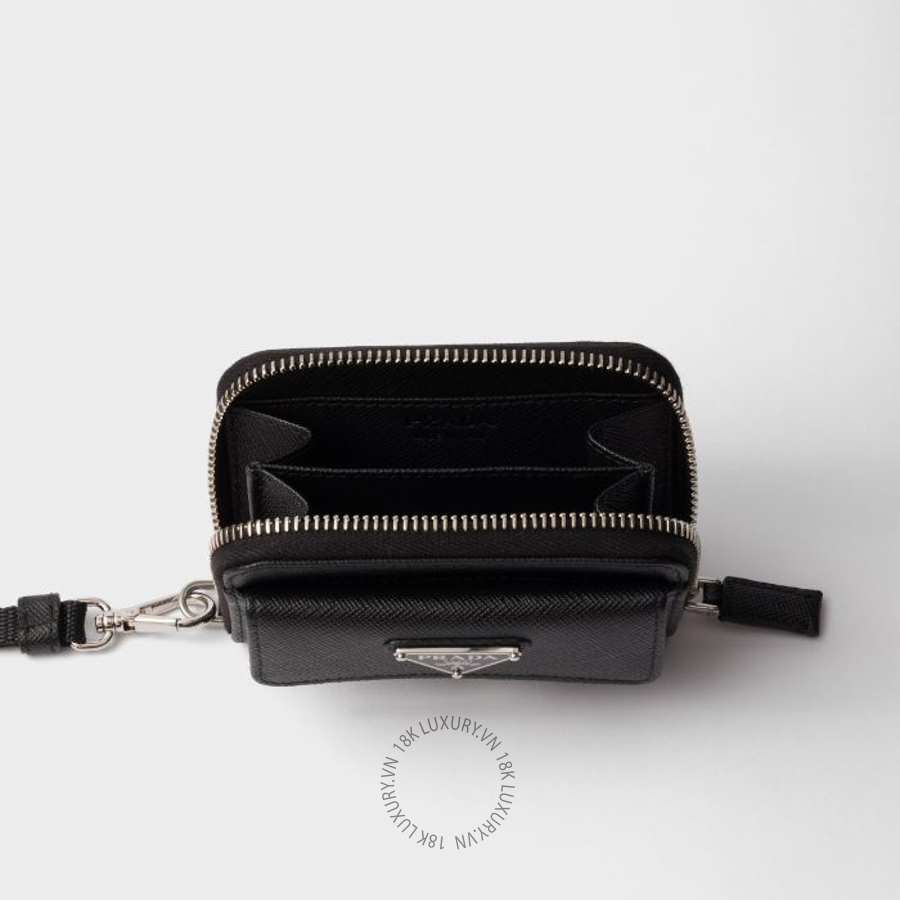 Ví ngắn Prada Saffiano leather coin purse 2MR044_QHH_F0002 NVPR057