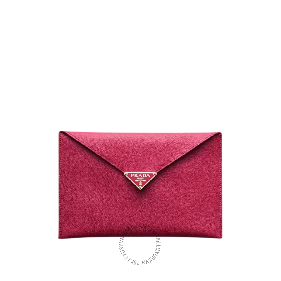 Ví Ngắn Prada Saffiano leather envelope clutch 1MF048_2CLQ_F0505 PRV051