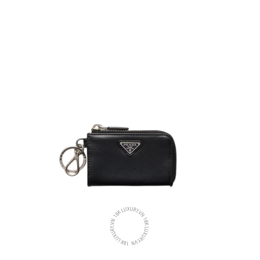 Ví ngắn Prada Saffiano Leather Mini Pouch with keychain 2TT085_2AHF_F0002 NVPR090
