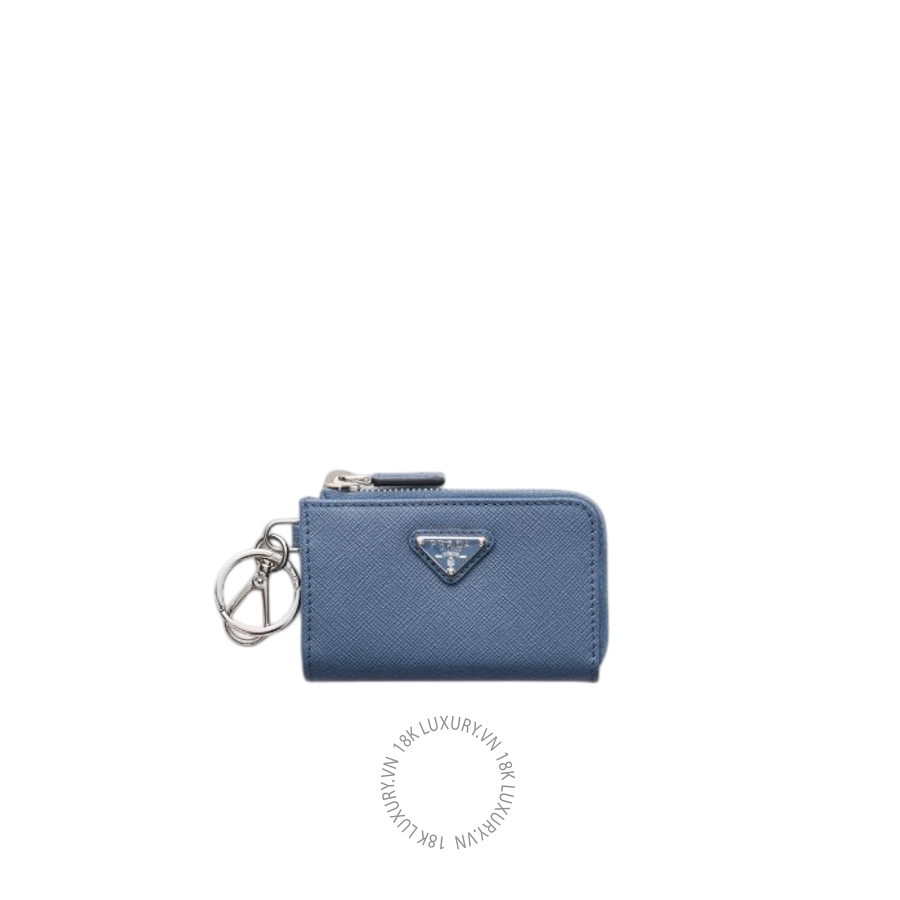 Ví ngắn Prada Saffiano Leather Mini Pouch with keychain 2TT085_2AHF_F0D57 NVPR112